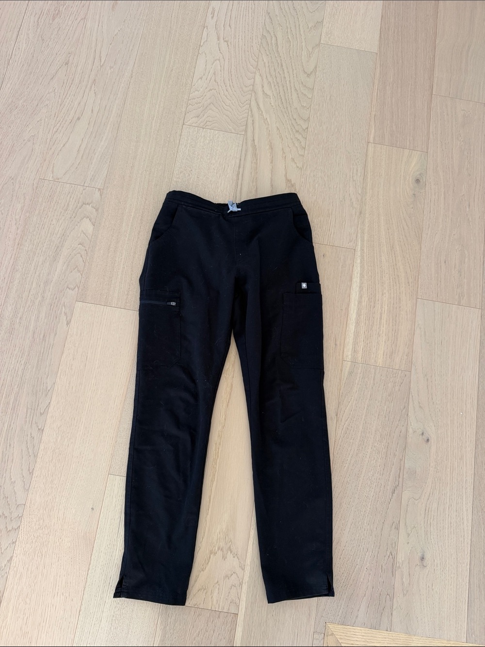 Figs Yola black drawstring scrub pants